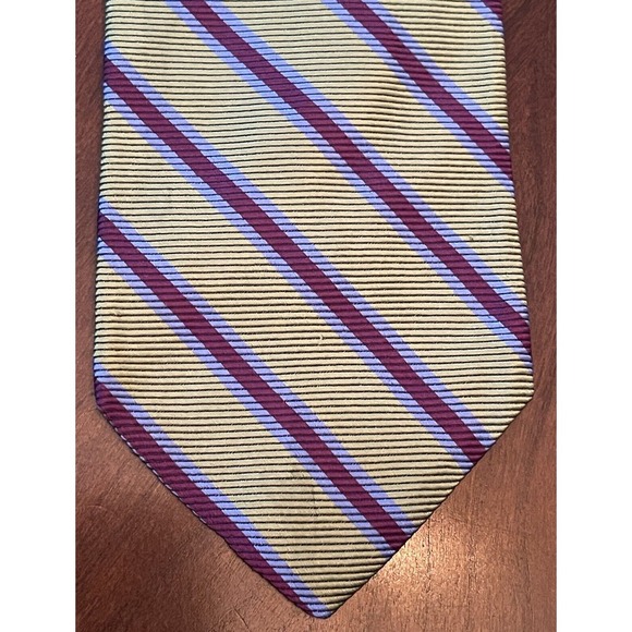 Brooks Brothers Makers Green Blue 100% Silk Men’s Neck Tie Made In Usa